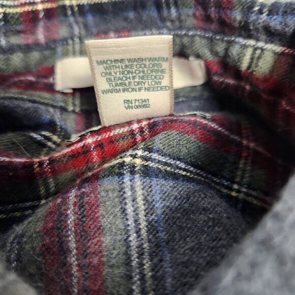 LL Bean Flannel Shirt Men S Traditional Fit Multicolor Scotch Plaid Button Down - Picture 4 of 6